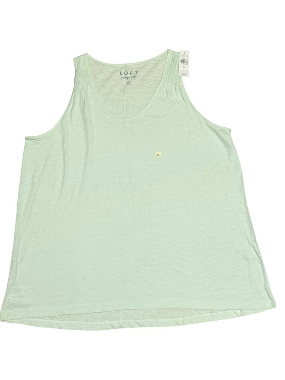 LOFT Women's Vintage Soft Mint Tank Top XL 100% Cotton, NWT